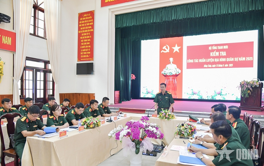 Bộ Tổng Tham mưu: Kiểm tra công tác huấn luyện địa hình quân sự tại Đồng Tháp